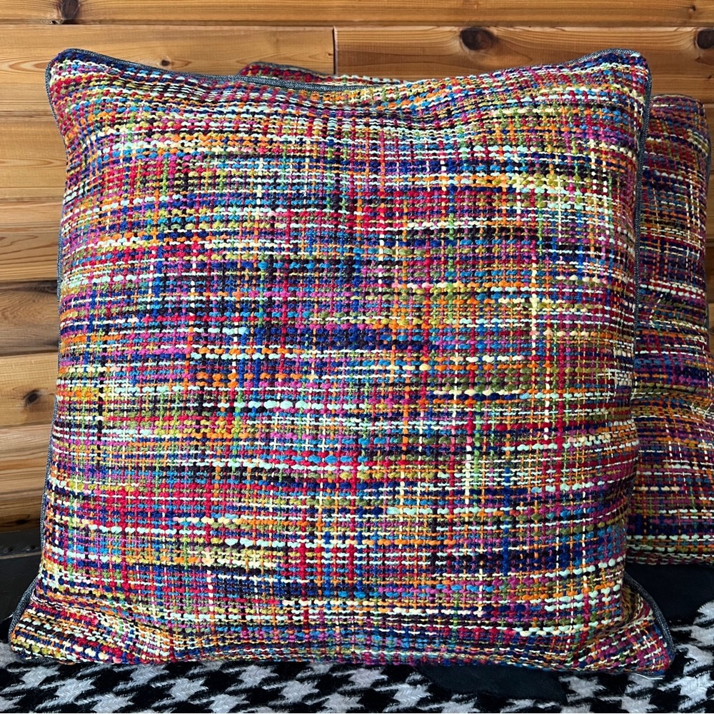 Multicolor Woven Throw Pillows